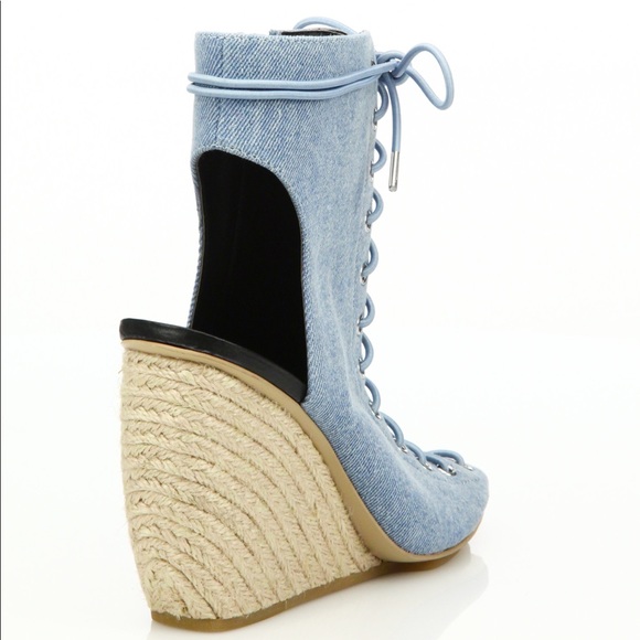 Rebecca Minkoff denim lace shoes
